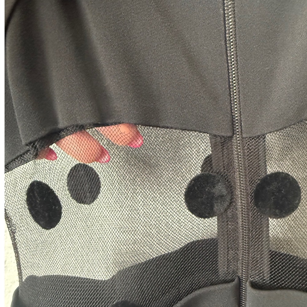 David‎ Koma Polka Dot Candy Sheer Peplum Midi Dress UK 10 US 6 Runway - Picture 11 of 13